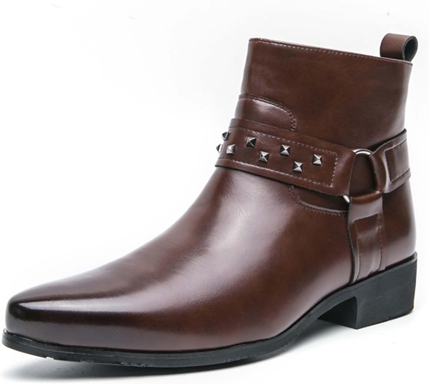 

Мужские кожаные челси-бутсы в винтажном стиле, ботинки-райдеры на щиколотку, противоскользящие, легкие, деловые, повседневные, оксфорды, городская мода, классические ботинки чукка Generic, коричневый