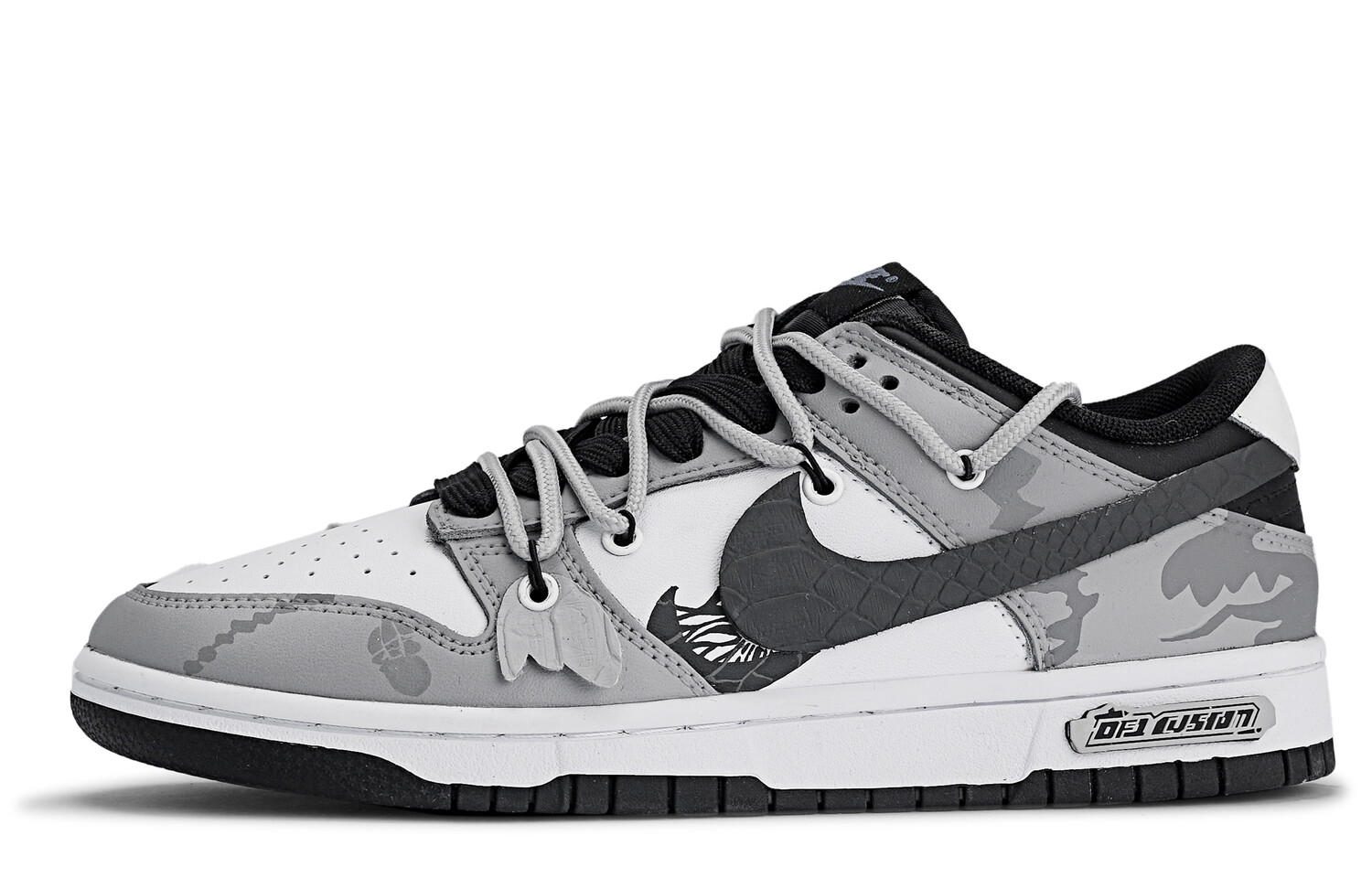 

Кроссовки Nike Dunk Skateboarding Shoes Unisex Low-top Grey/white, серый