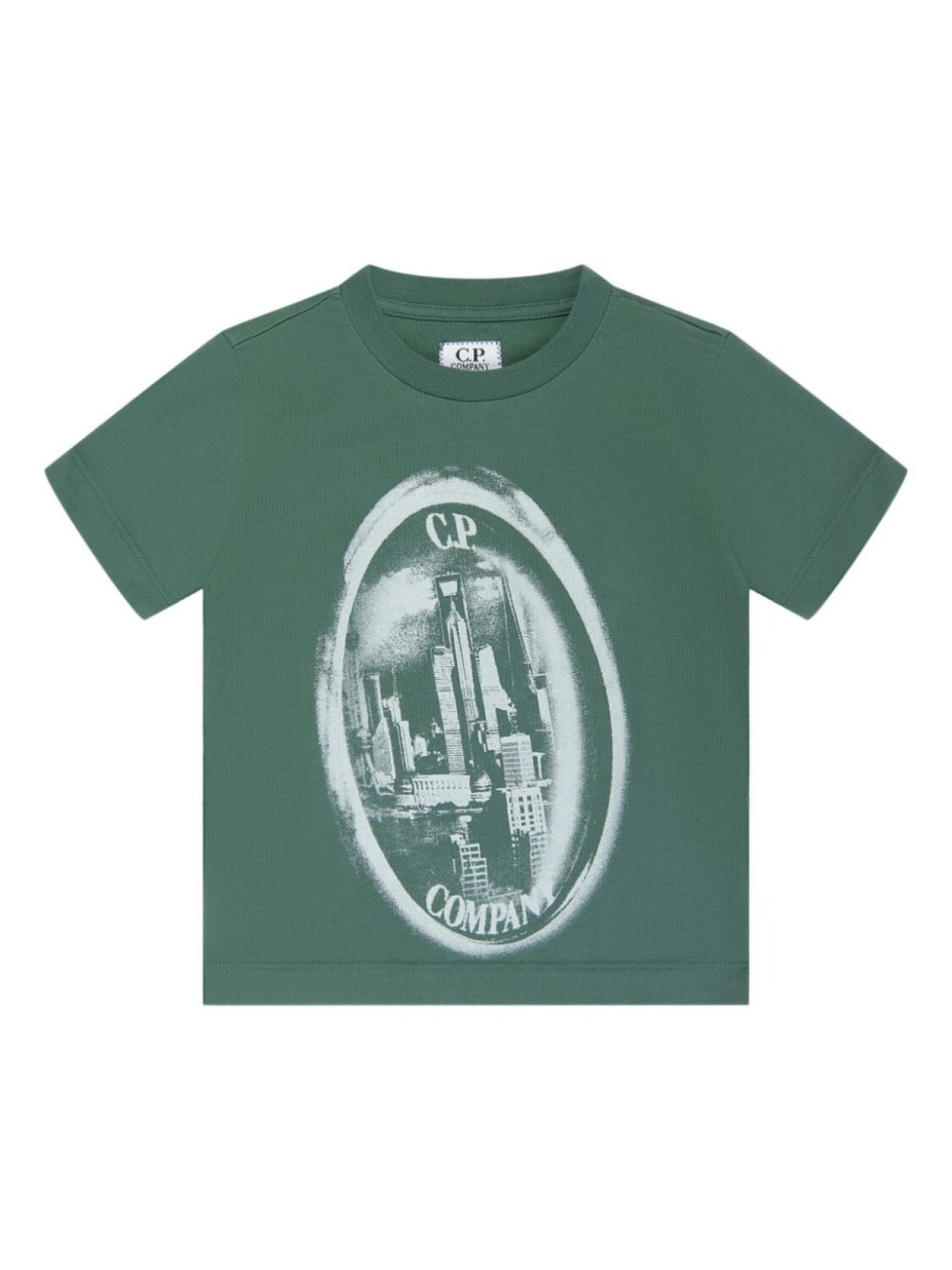 

C.P. Company Kids футболка с логотипом, зеленый