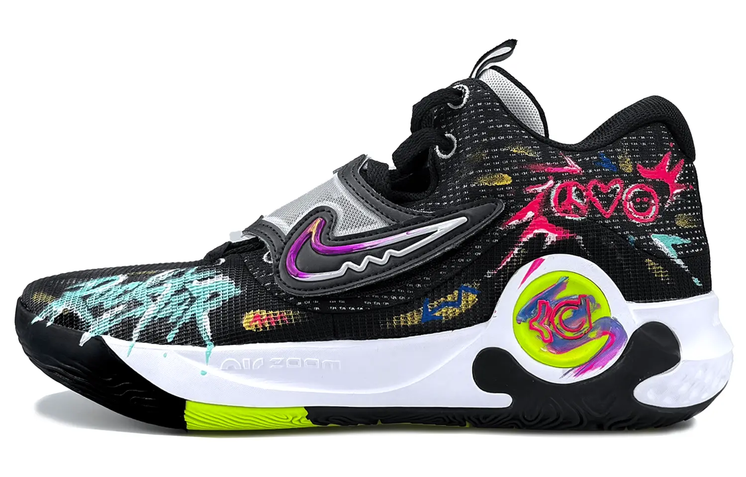 

Nike Баскетбольные кроссовки KD Trey 5 X с низким верхом, устойчивые к истиранию и скольжению, мужские, черные