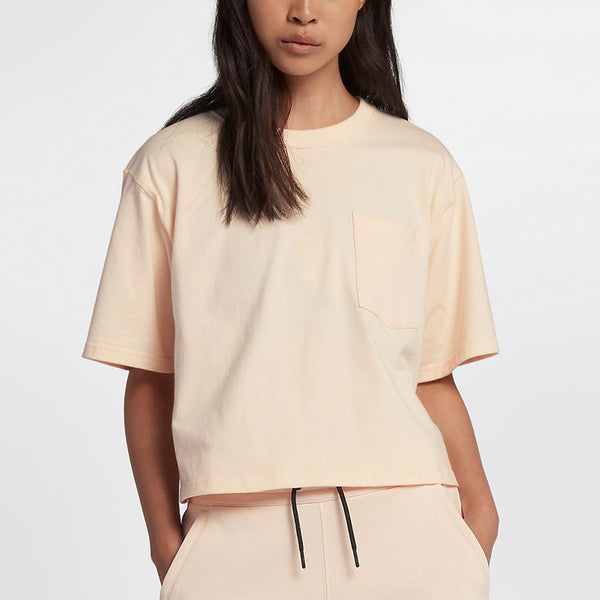 Футболка lab collection casual sports short sleeve t-shirt Nike, бежевый — фото 3