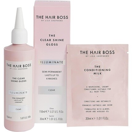 

The Hair Boss Clear Shine Gloss Полуперманентное средство для волос 150 мл The Hair Boss By Lisa Shepherd