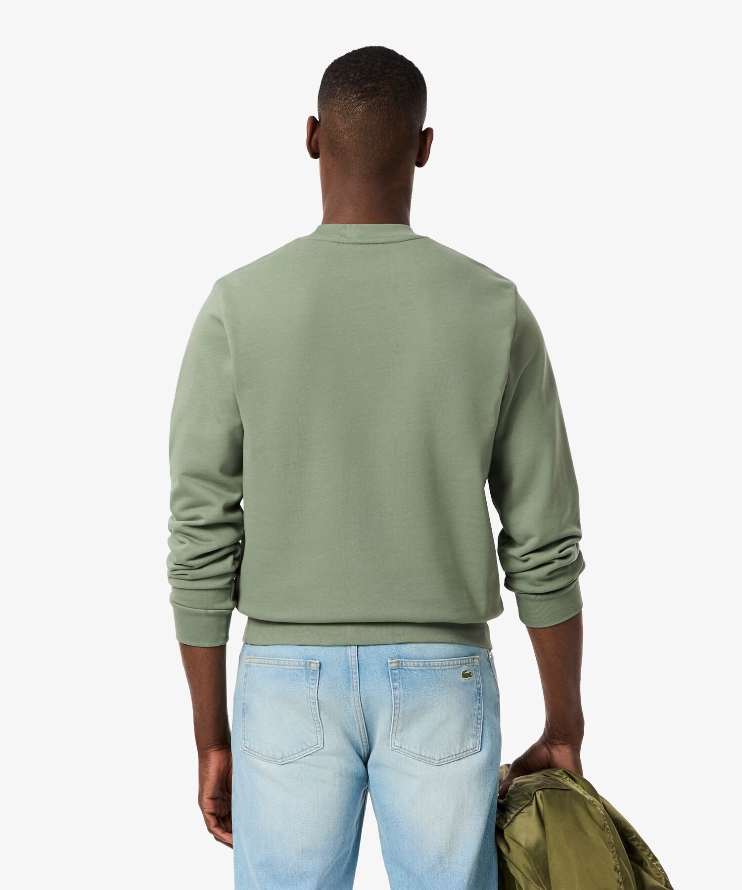 Обычная толстовка с круглым вырезом LACOSTE, Sage Green — фото 2