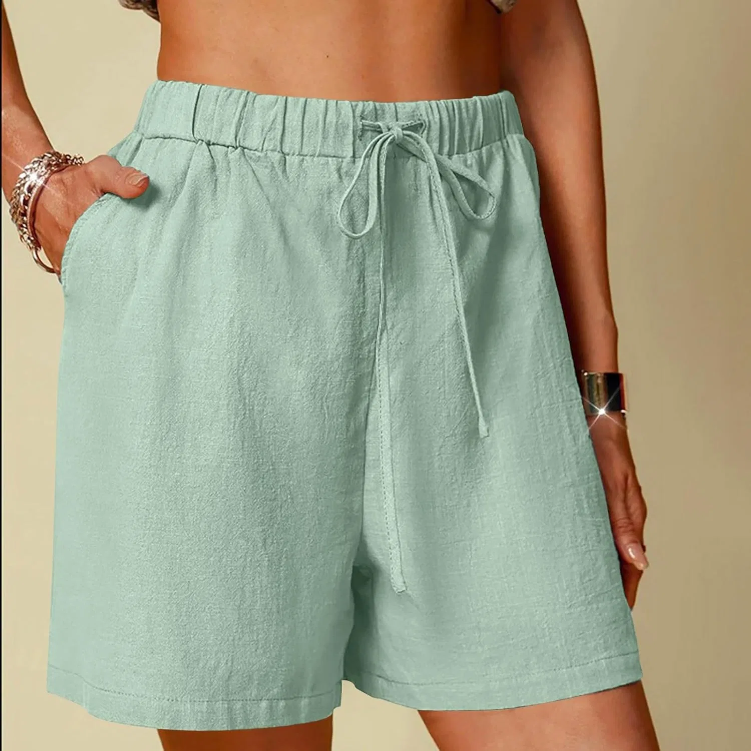 Шорты женские для активного отдыха, Generic, A02_mint Green — фото 2