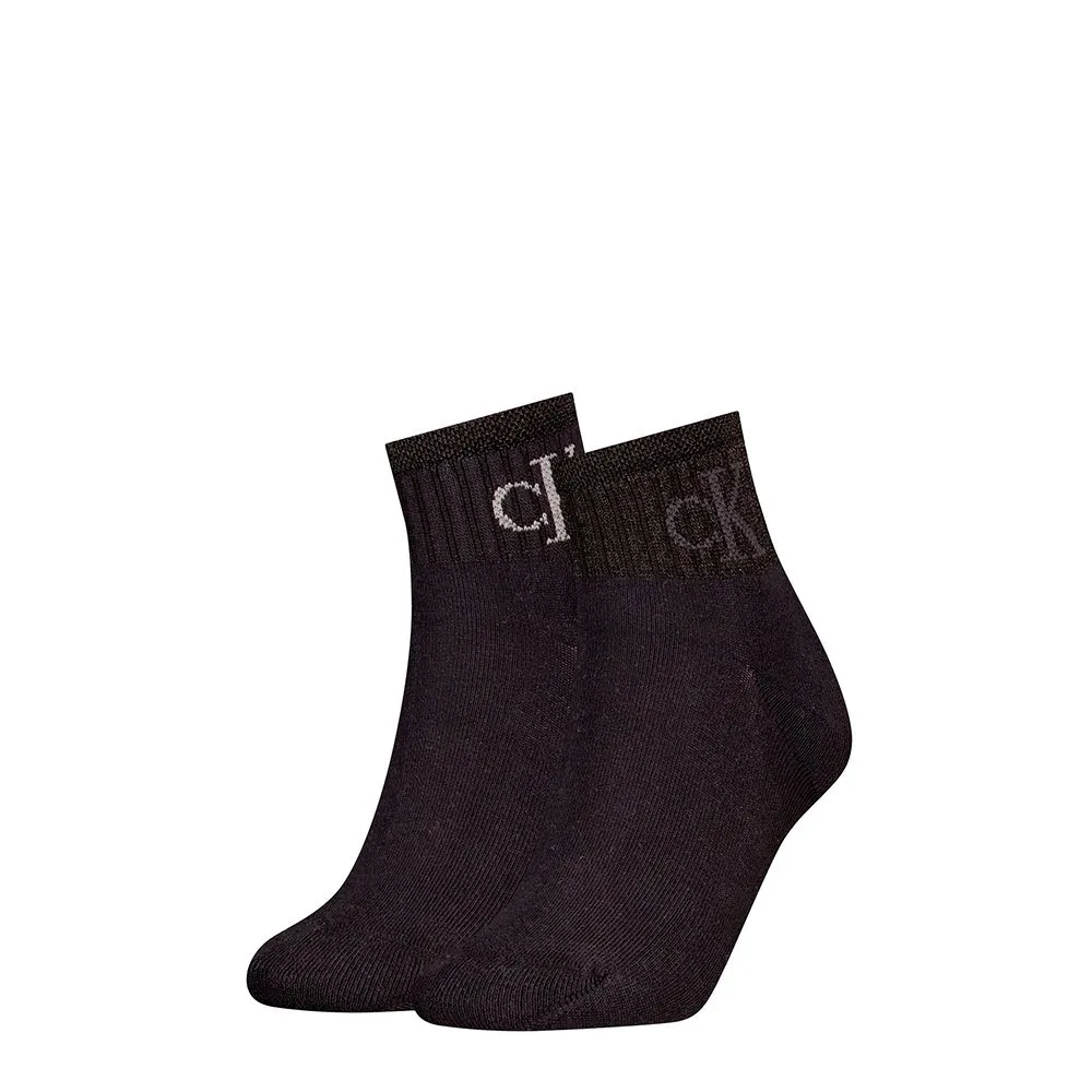 

Носки Calvin Klein 701230599 Quarter short 2 units, черный