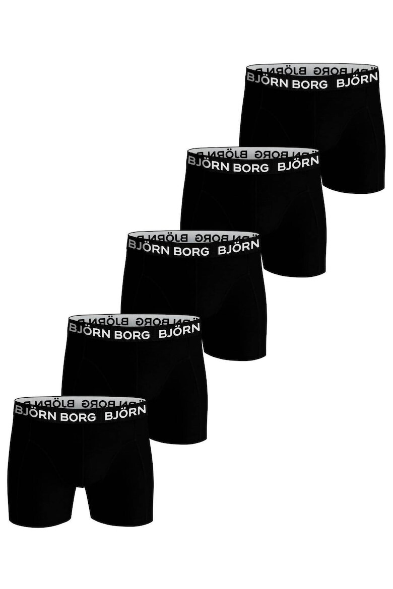 

Боксеры с логотипом на поясе - 5 пар Björn Borg, черный