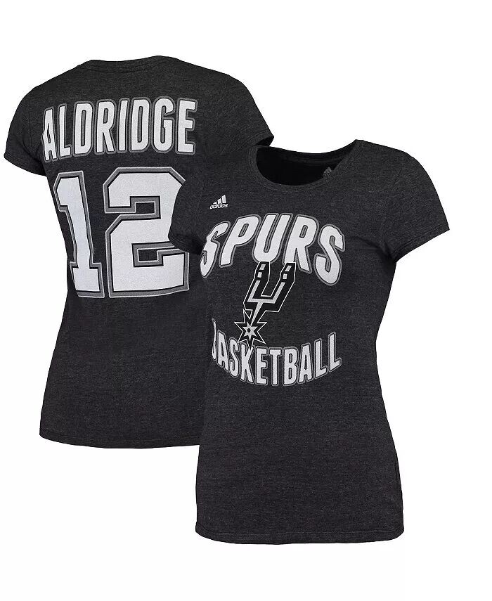 

Женская черная футболка La Marcus Aldridge San Antonio Spurs с именем и номером Adidas