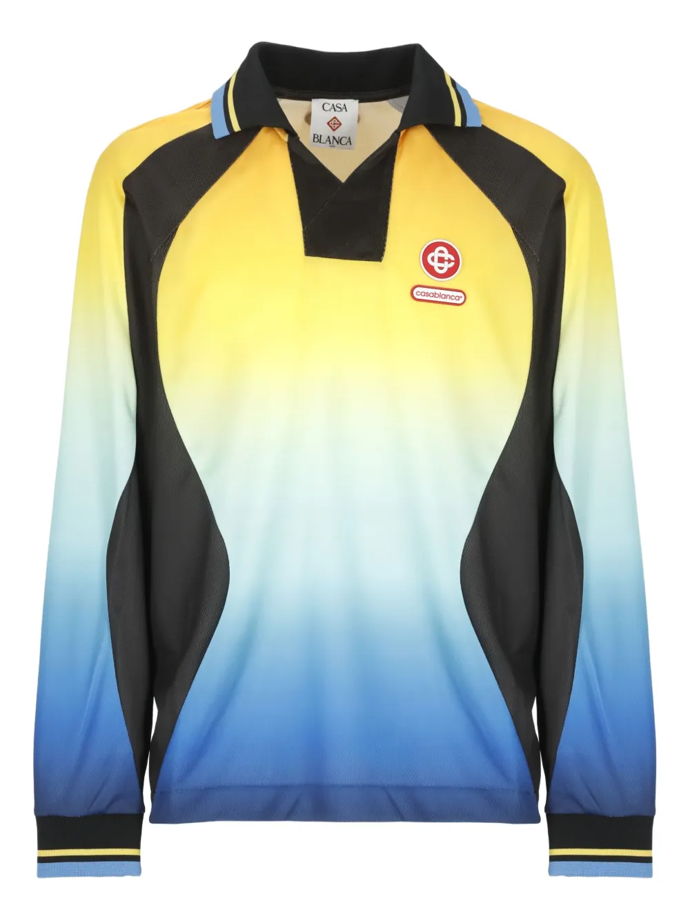 

Перфорированная футболка с длинными рукавами Casablanca, желтый