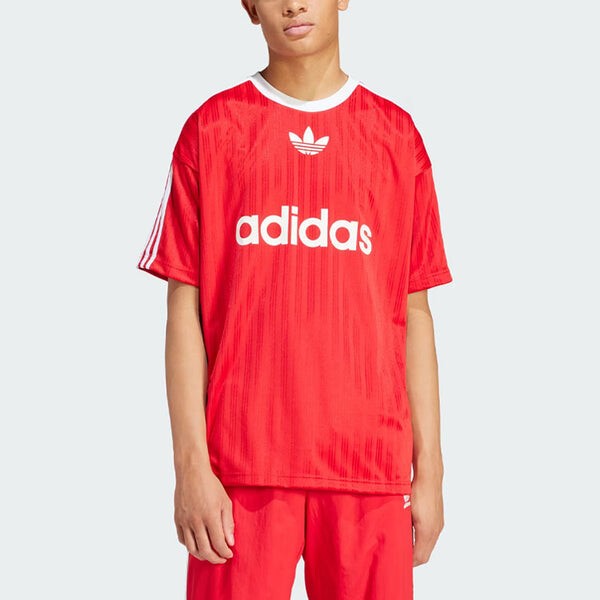 Футболка adicolor футболка азиатские размеры Adidas, алый — фото 3