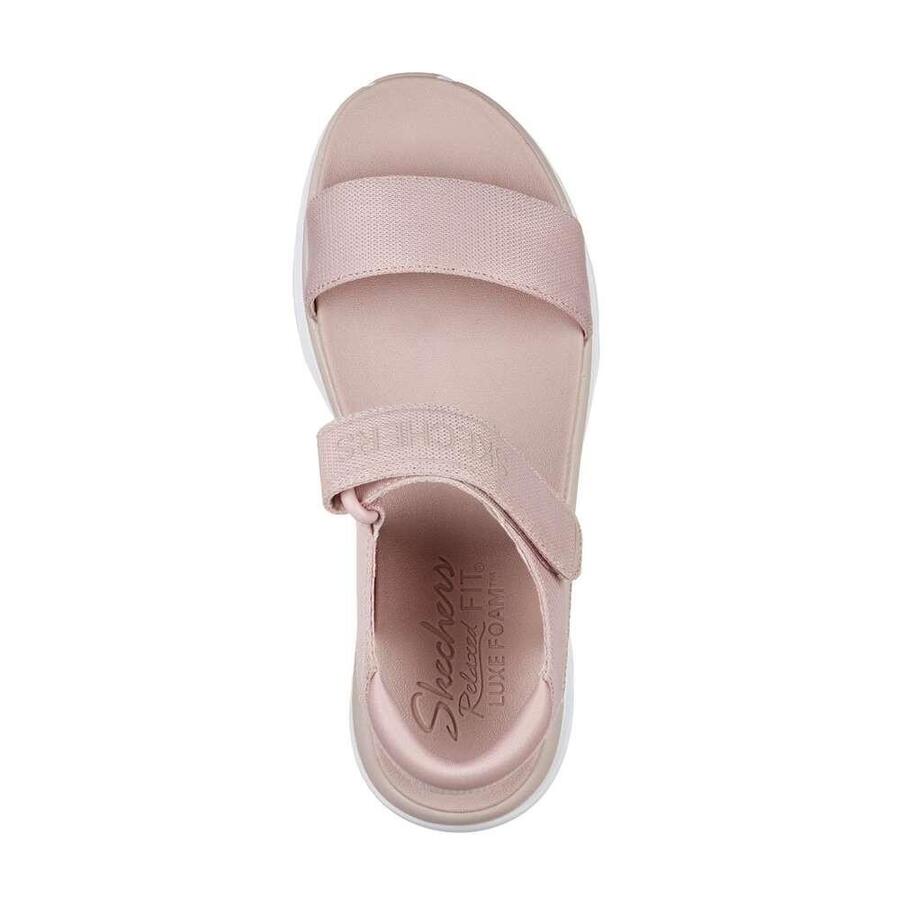 Женские кроссовки Skechers D'Lites Walker N-Block красного цвета — фото 4