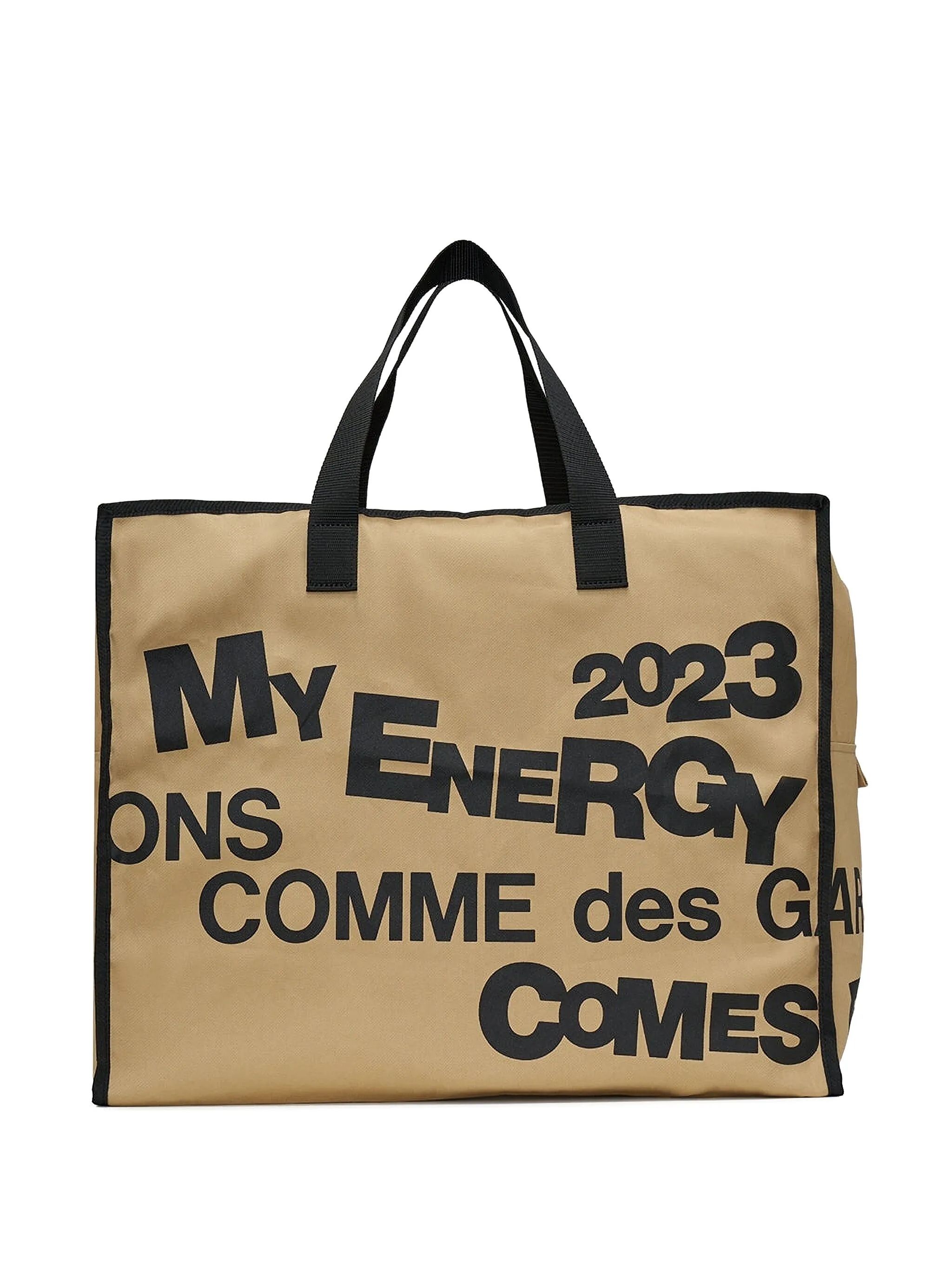 

Сумка-тоут с логотипом Comme Des Garçons, бежевый