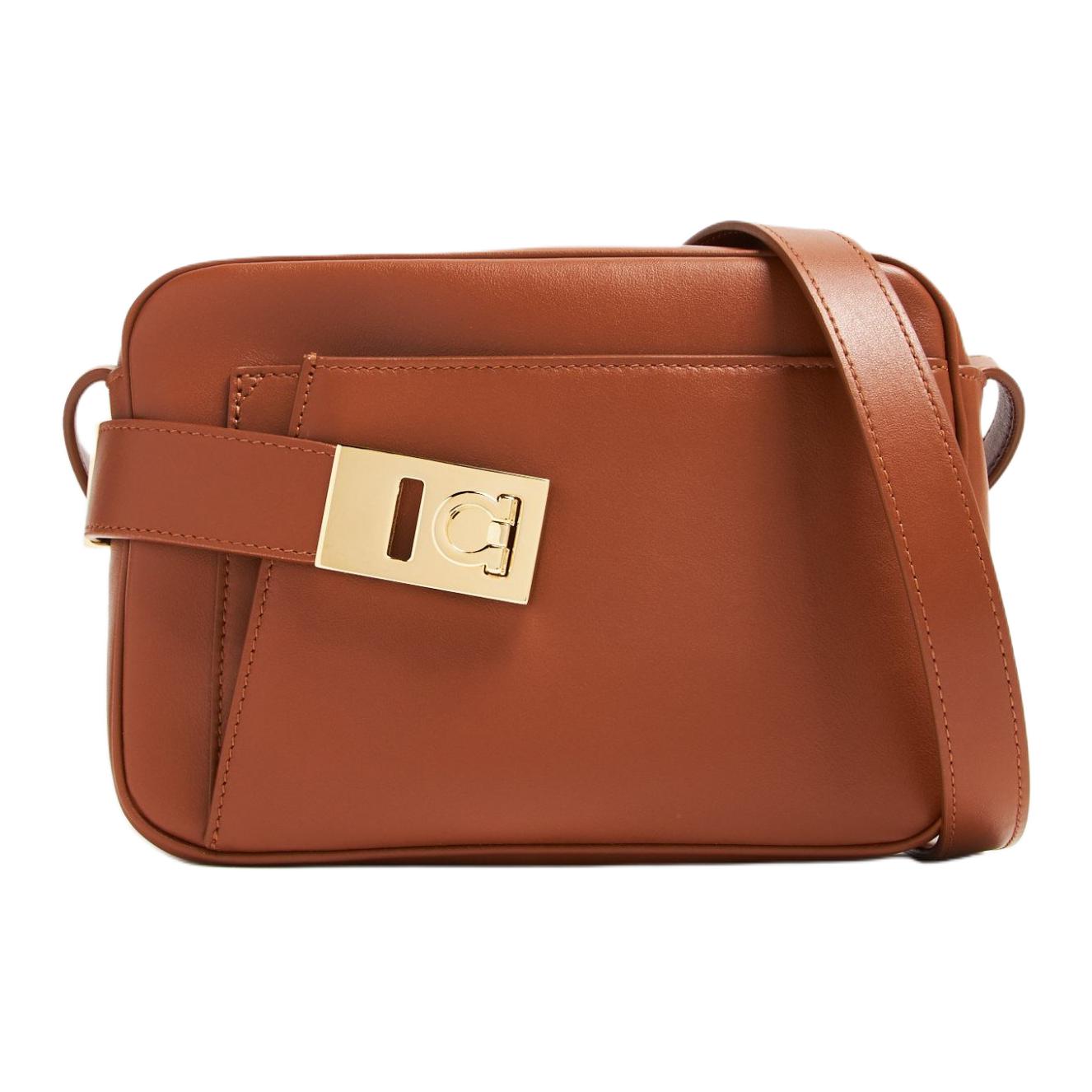 

Ferragamo Коричневая женская сумка через плечо из телячьей кожи