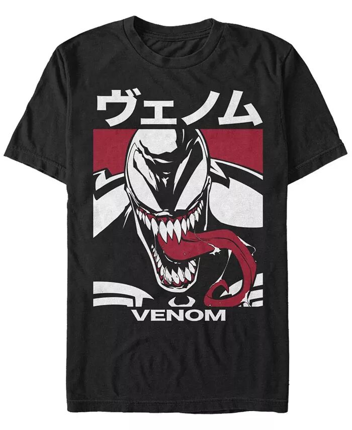 

Мужская футболка с коротким рукавом из коллекции комиксов Marvel Venom Kanji Style Poster Fifth Sun, черный