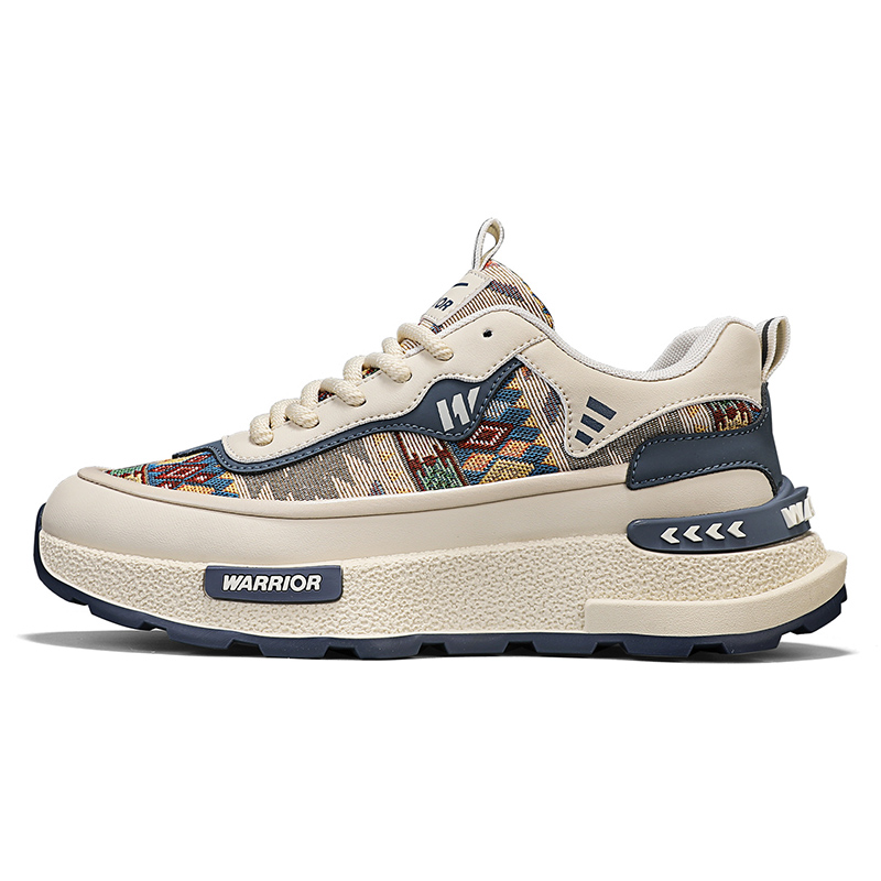 

Нескользящие износостойкие низкие повседневные туфли для мужчин WARRIOR, Beige Blue