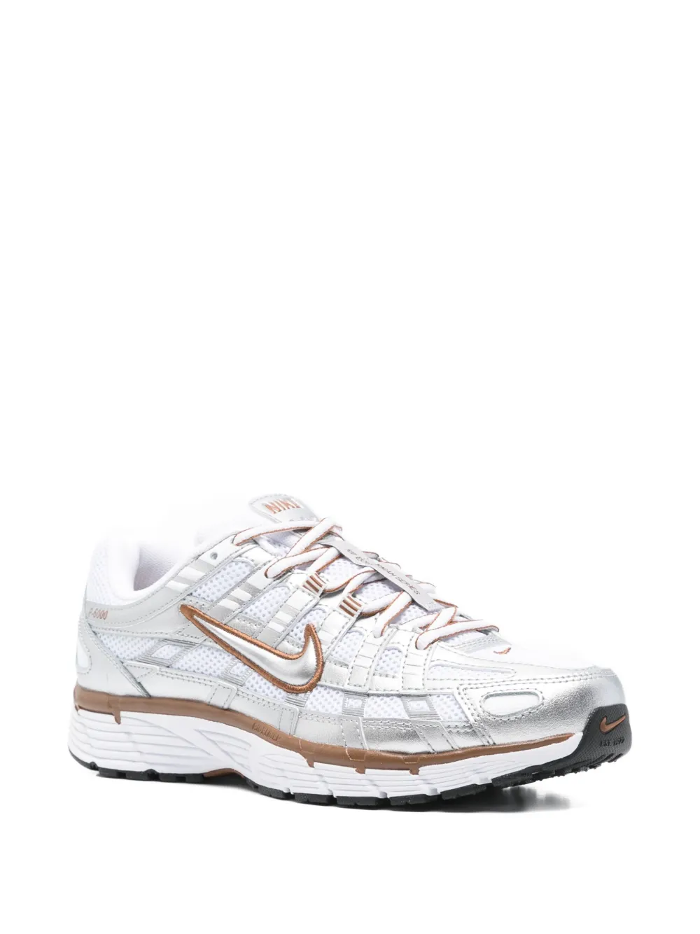 Кроссовки P-6000 на шнуровке Nike, серебяный — фото 2
