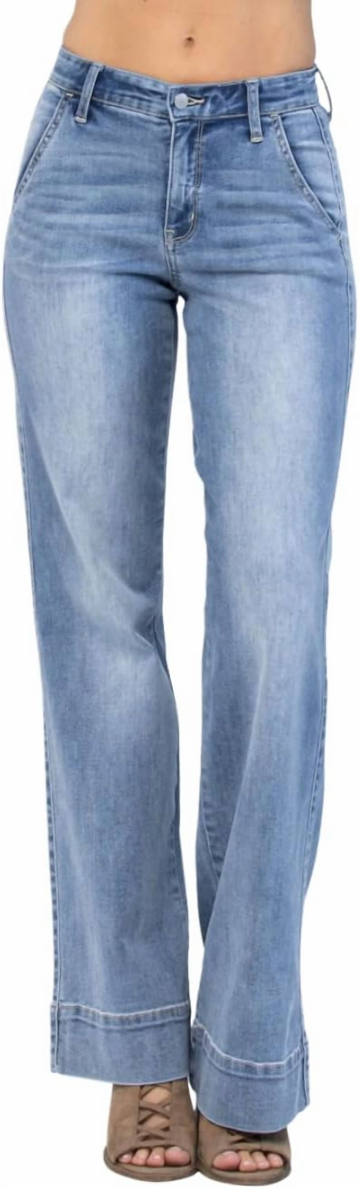 

Джинсы средней посадки Wide Leg в цвете Light Wash Judy Blue