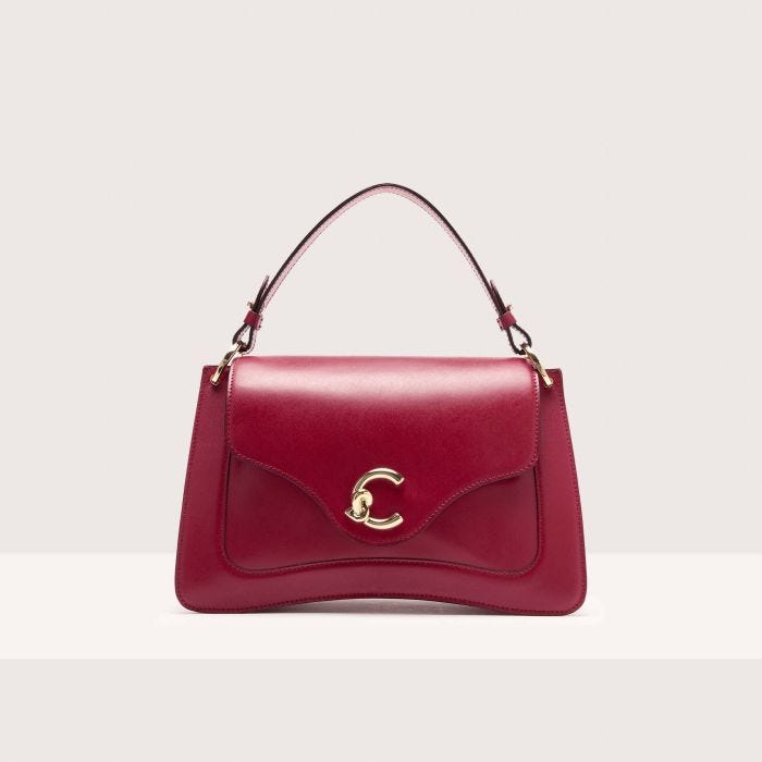

Сумка top-handle Coccinelle C-Me Calf Cocker medium, цвет Sangria