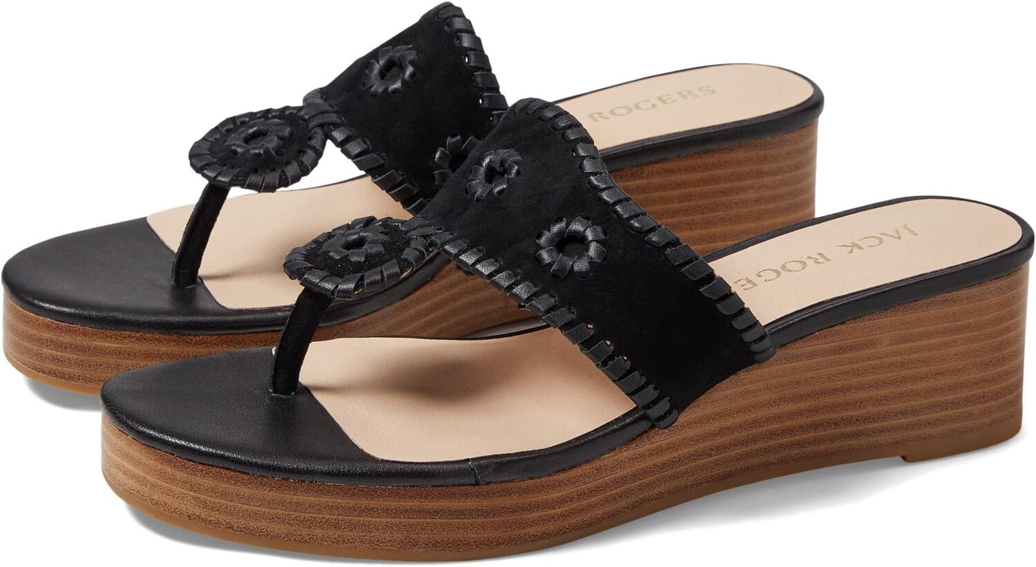 

Босоножки Jacks Mid Wedge - Suede/Stacked Jack Rogers, черный