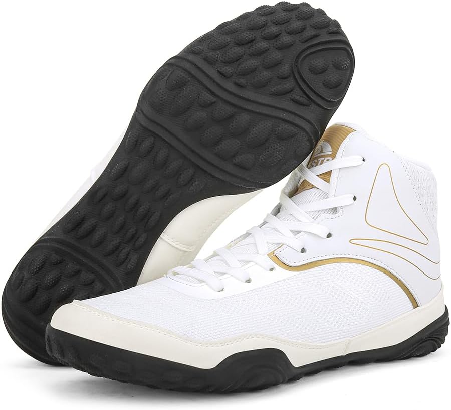 

Мужские профессиональные боксерские и борцовские ботинки THESTRON, дышащие тренировочные бои, мужская обувь для боевых искусств, высокие спортивные кроссовки для фитнеса, 555 White