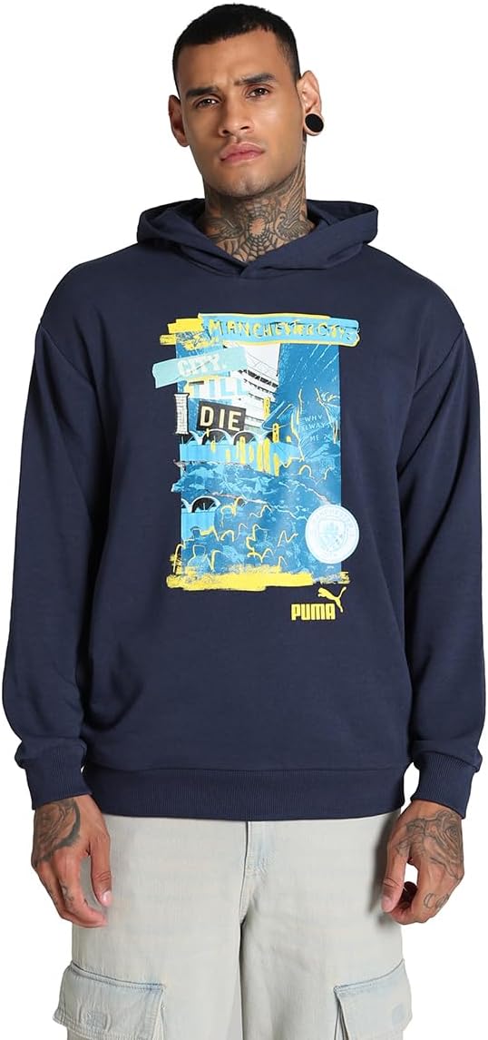 

Толстовка PUMA MCFC ftblNRGY+ Soccer Football Hoodie (779124) - унисекс (для взрослых), темно-синий