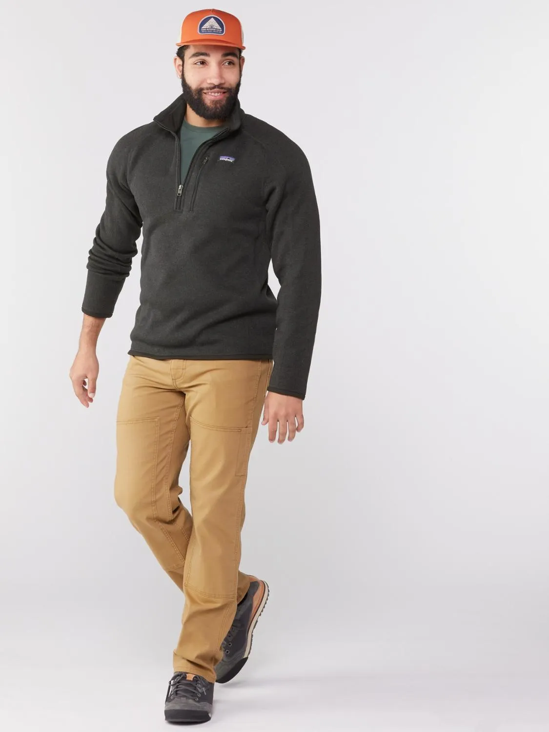 Лучший свитер с четвертью молнии флисовая толстовка Patagonia, Black — фото 4