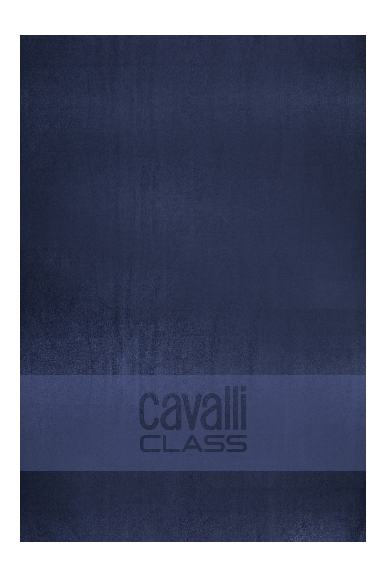 

Пляжное полотенце Cavalli Class хлопковое с логотипом, синий