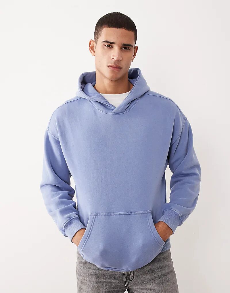 

Худи Abercrombie & Fitch Essential с передним карманом синего цвета