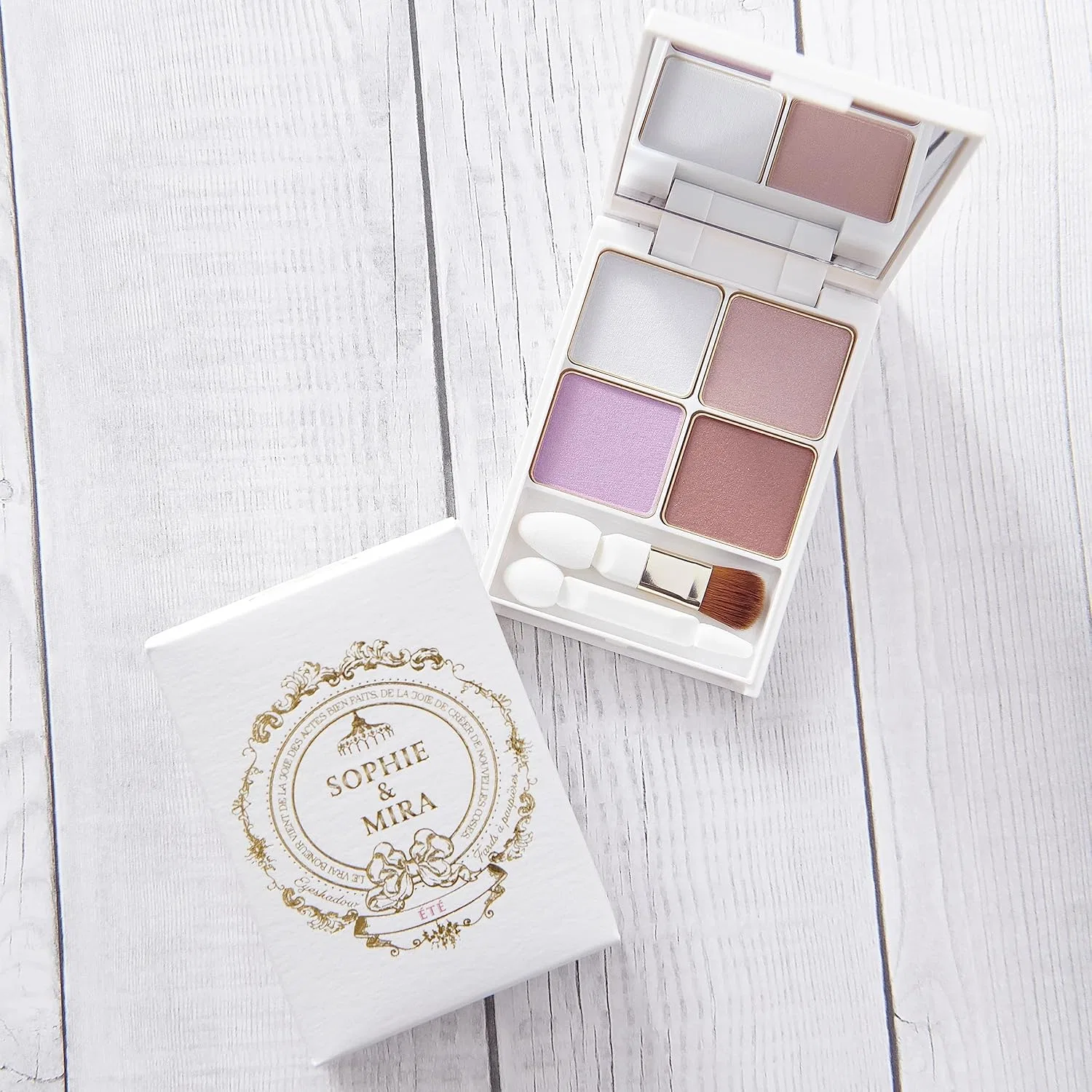 Тени для век Sophie & Mira Pertesia Basic Eyeshadow Palette, 2 шт, 7 г, матовые — фото 3