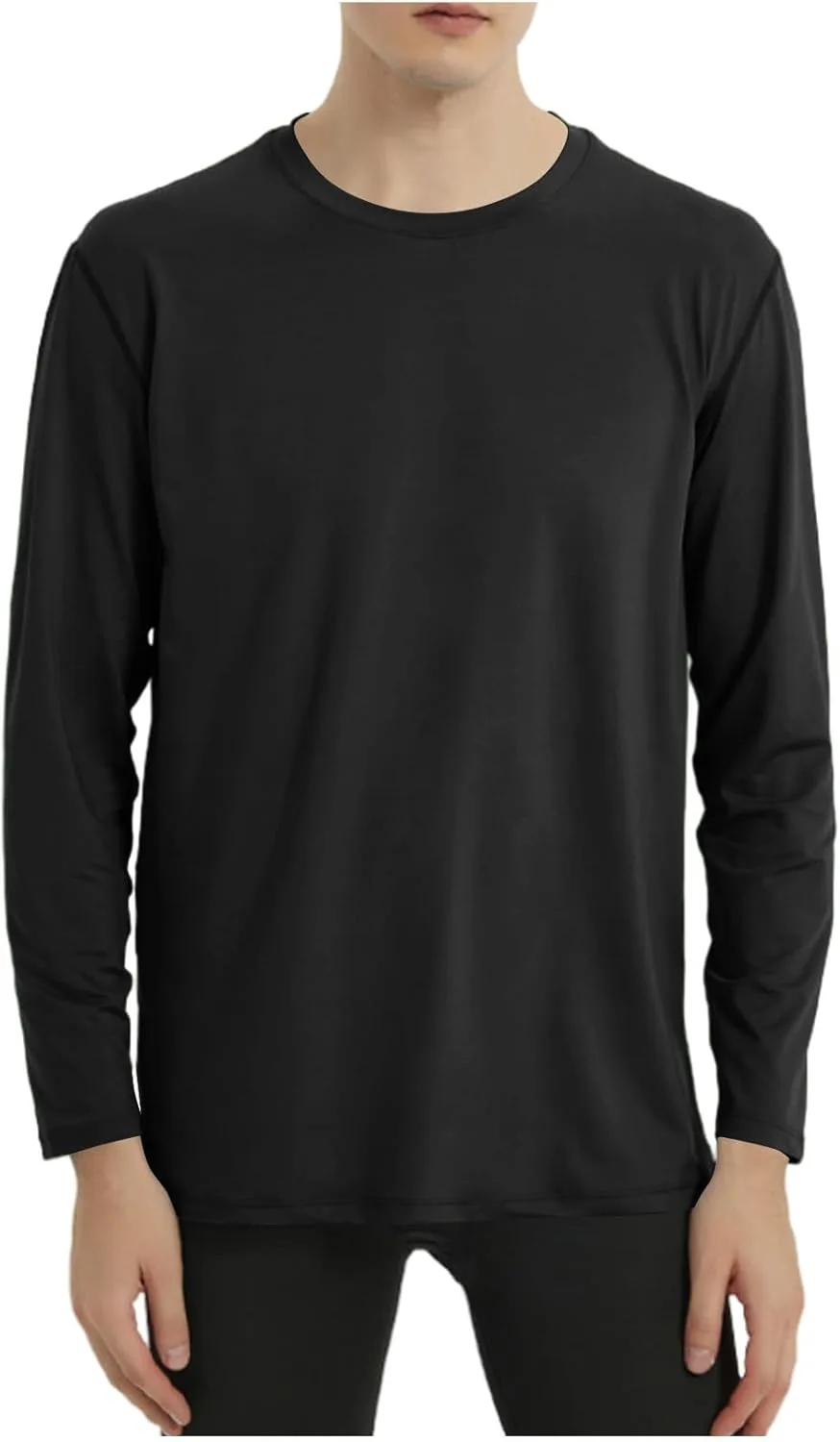 Мужская футболка с длинным рукавом Casual Fashion Crewneck Pullover, влагоотводящая, быстросохнущая, для хайкинга и рыбалки — фото 2