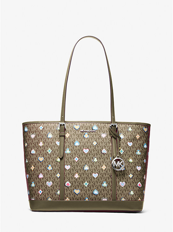 

Сумка-Тоут с большим фирменным логотипом Jet set Michael Kors, зеленый