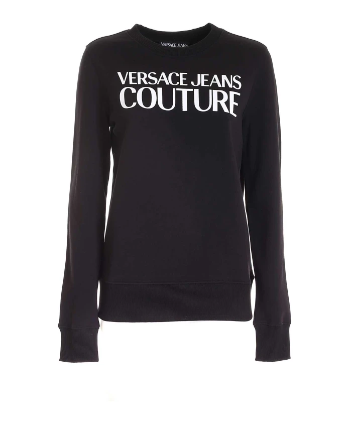 

Уютная толстовка с резиновым логотипом Versace Jeans Couture, черный