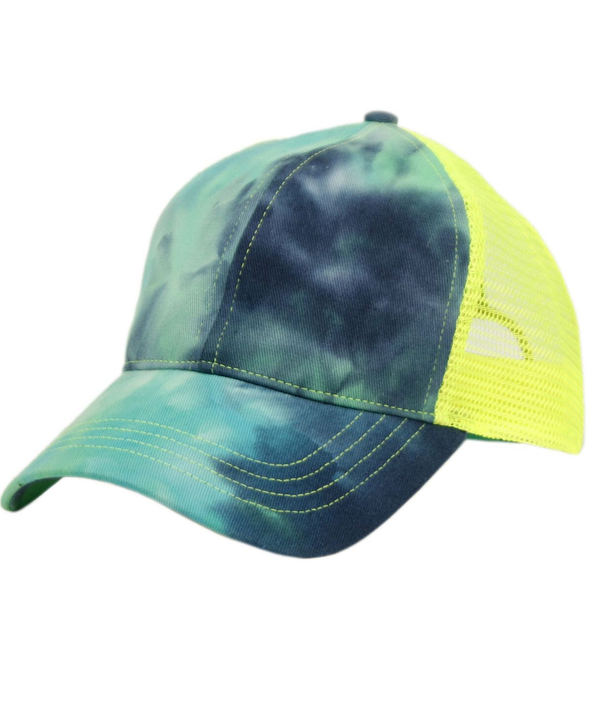 

Женская сетчатая шапка с конским хвостом и булочками Tie Dye Truck Ponycap Angela & William