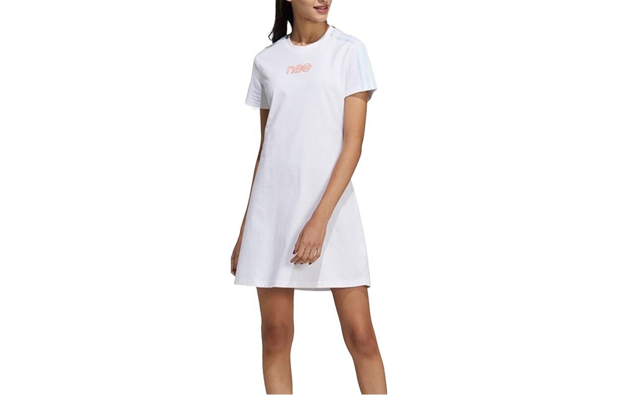 

Adidas Neo Женское белое платье с короткими рукавами