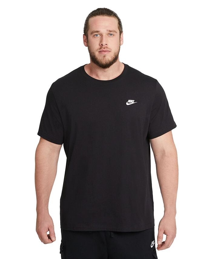 

Мужская футболка Sportswear Club Nike, цвет Black/white/dark Grey