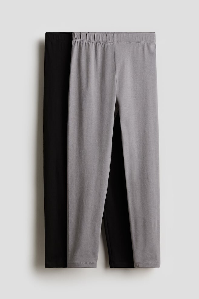 

2 упаковки хлопковых леггинсов H&M, серый
