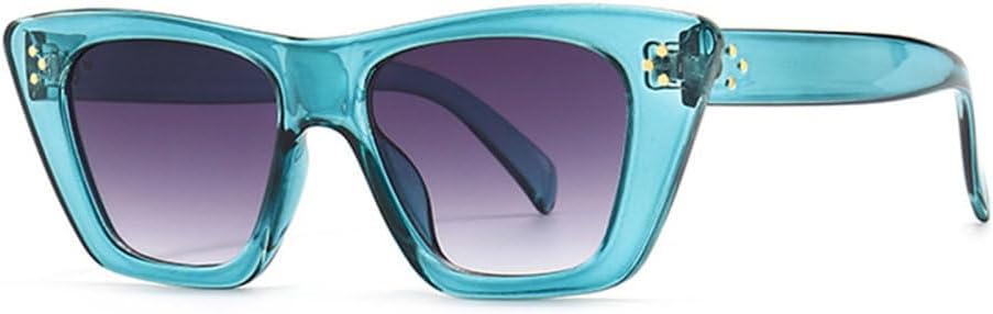 

Солнцезащитные очки LVTFCO Retro Cat Eye для женщин, модные, ярких цветов, мужские солнцезащитные очки синего и розового цвета с защитой от УФ-излучения UV400, Blue Gray Gradient