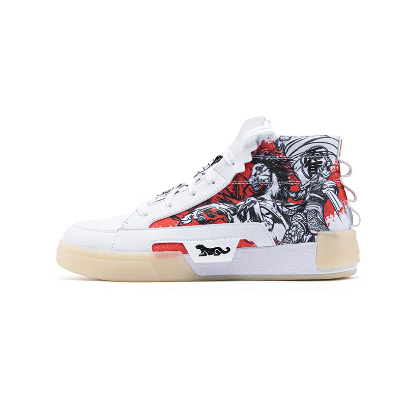 Кроссовки кожаные PEAK White Red