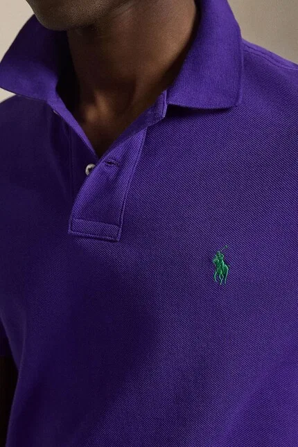 Поло из гладкой ткани Polo Ralph Lauren, фиолетовый — фото 4