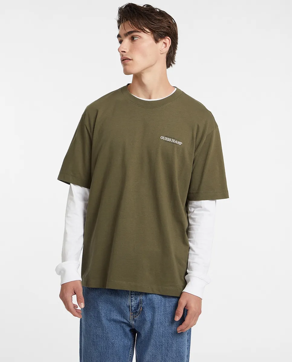 

Мужская футболка с коротким рукавом Guess Jeans, цвет Verde Militar