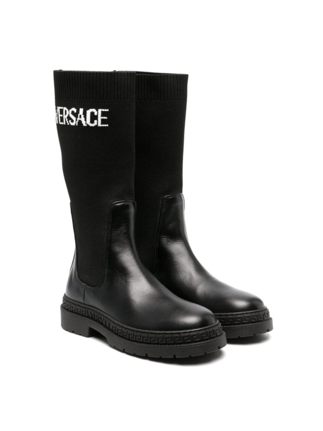 

Versace Kids сапоги с логотипом, черный