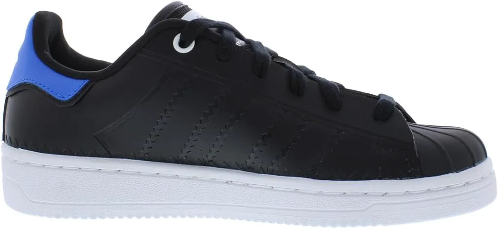 Мужские кроссовки Adidas Superstar на шнуровке, черный/белый/синий — фото 2
