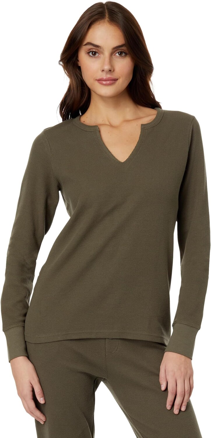 

Топ PACT Thermal Waffle Henley, цвет Grape Leaf