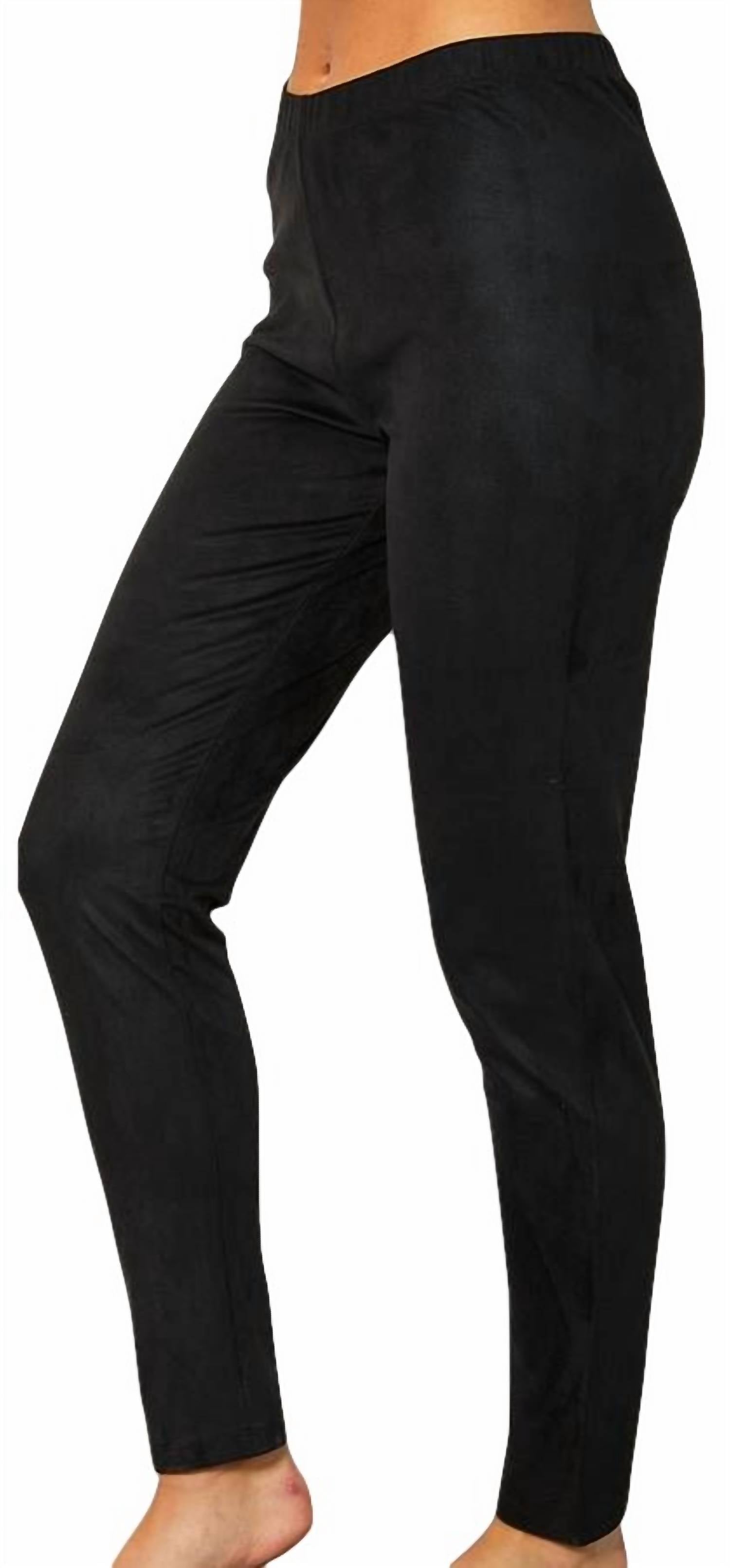 

Брюки из веганской замши черного цвета Angel Apparel