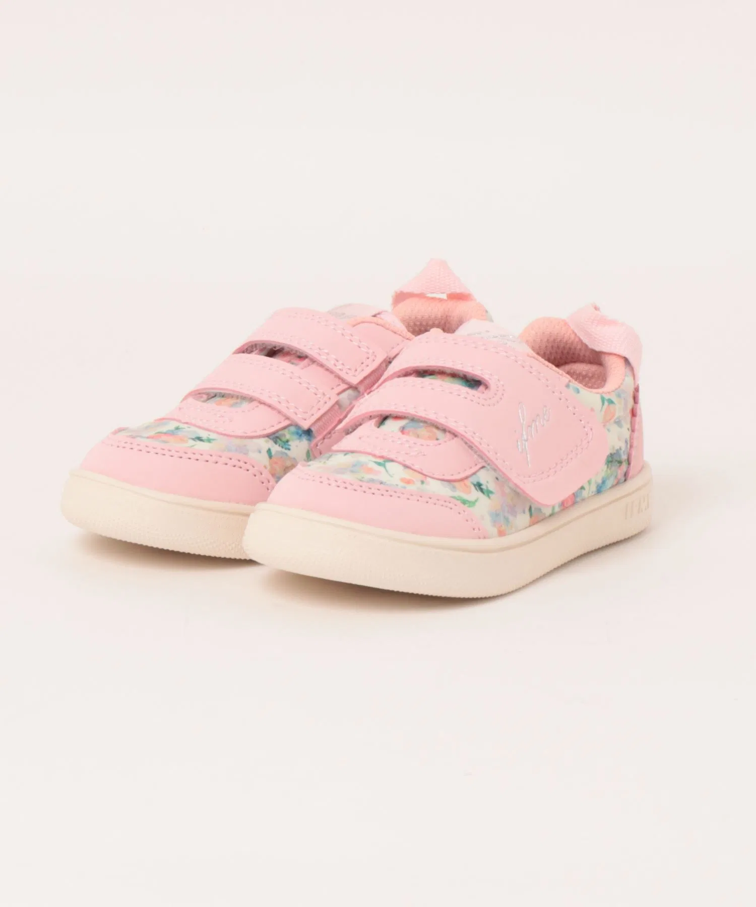 Детские кроссовки IFME CALIN KIDS с цветочным принтом розовые