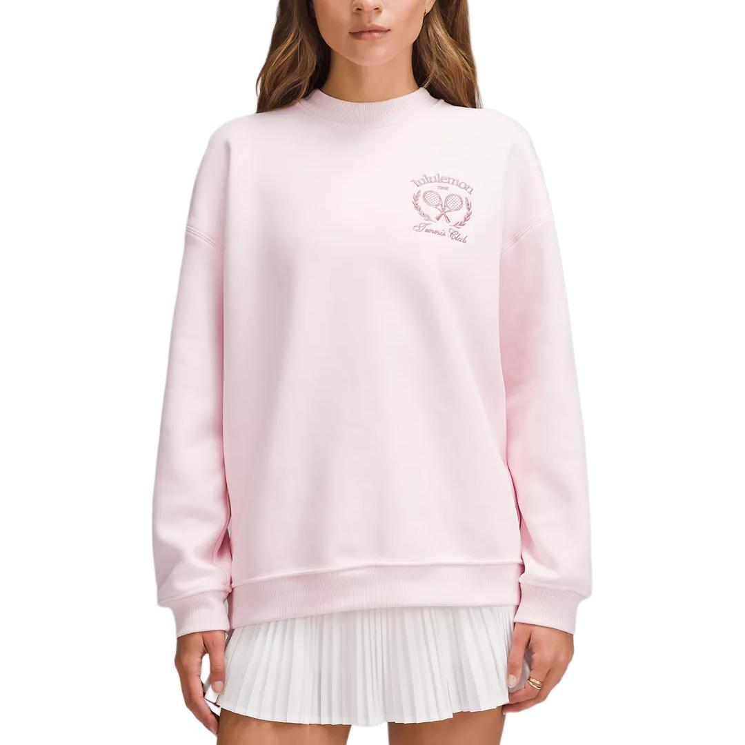 

Плотная женская толстовка Lululemon, strawberry milkshake/smoke розовый/белый/stmi/schi/wht