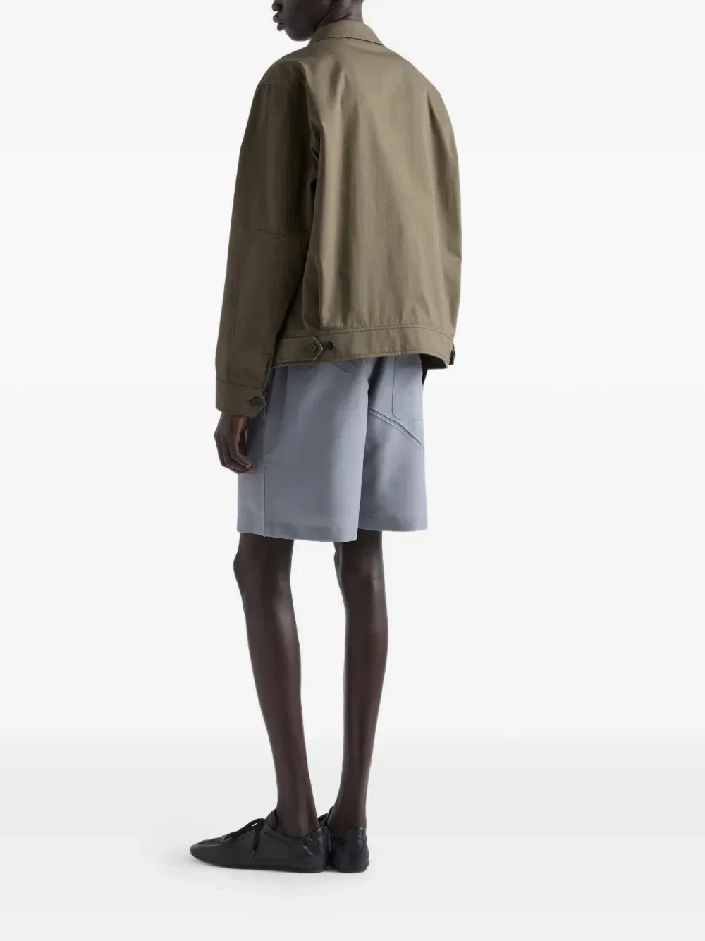 Куртка из технологичной ткани Prada, зеленый — фото 3