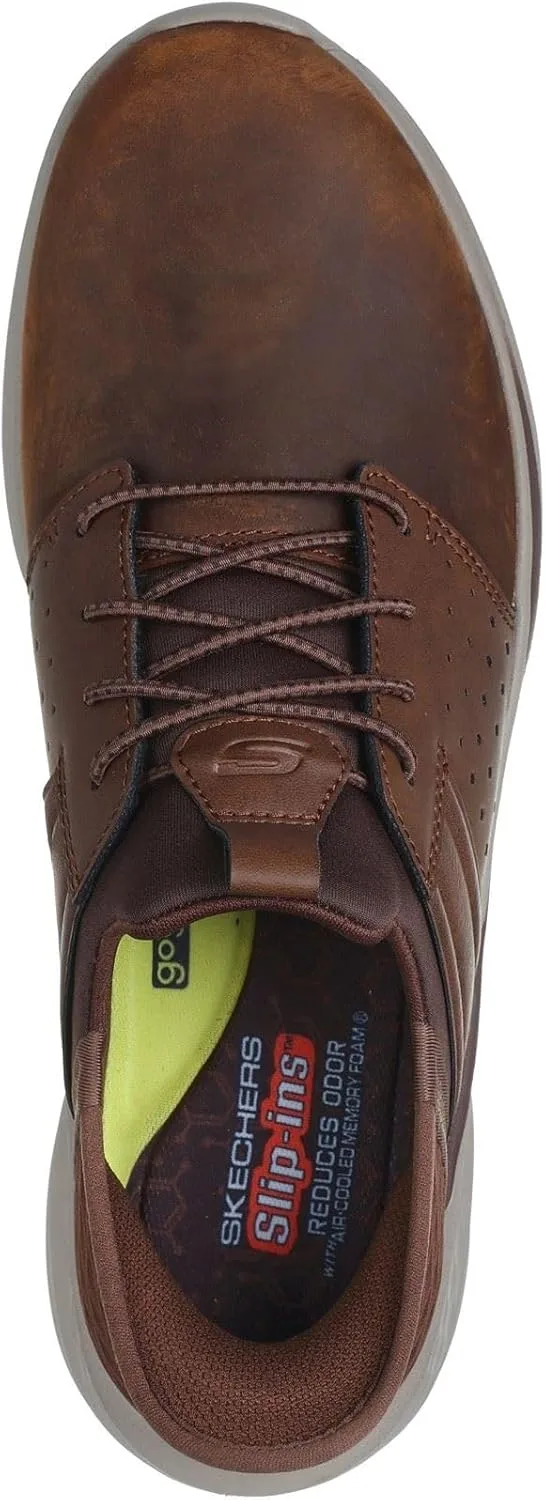 Мужские лоферы Skechers USA Slade-Zachary Hands Free без шнурков, коричневый — фото 4