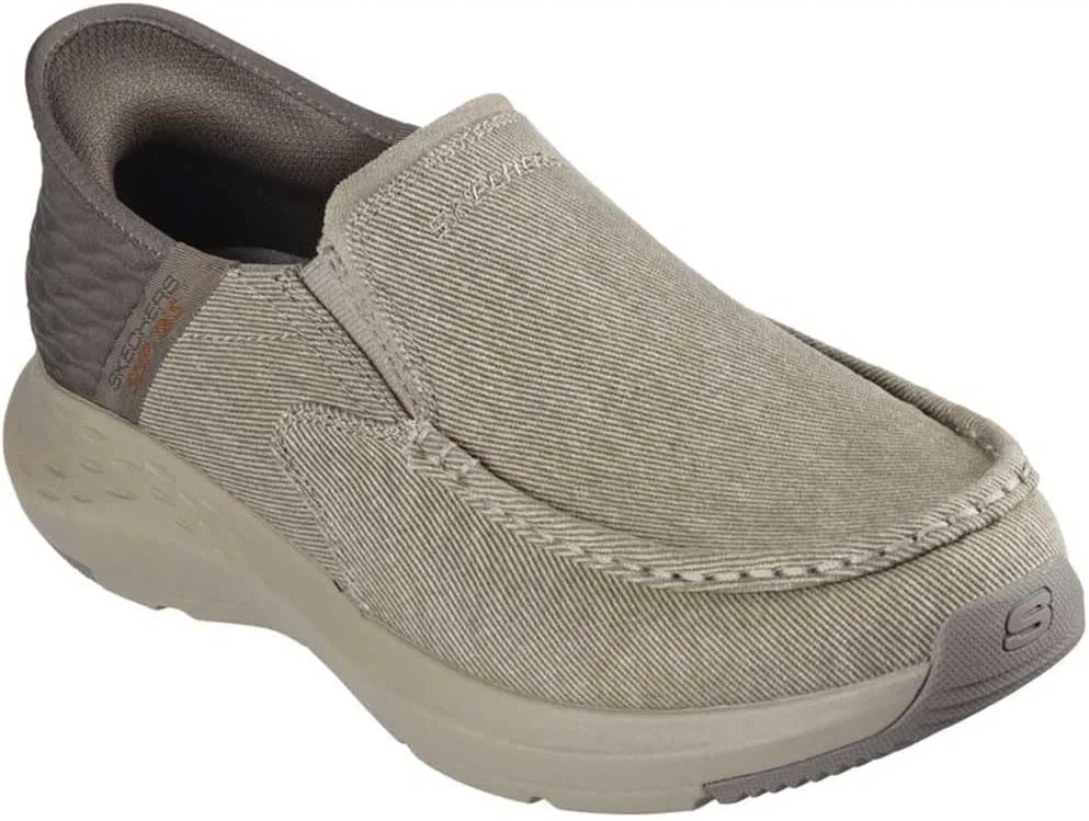 Мужские мокасины Skechers Parson Dewitt Slip In Hands Free, Beige — фото 2