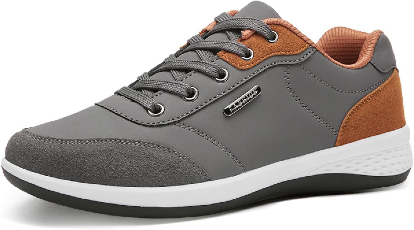 

Мужские повседневные кроссовки с амортизацией, модные, удобные, на шнуровке, с мягкой платформой, для скейтборда, дышащие, с противоскользящей подошвой, для прогулок на улице Bhdjk, серый