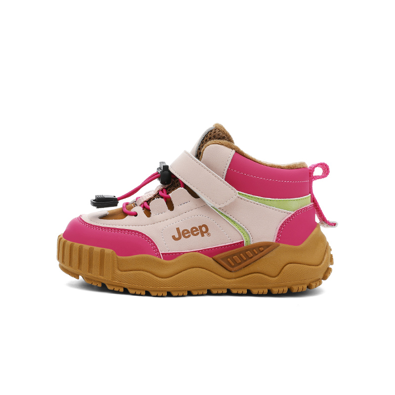 

Детские повседневные кроссовки Mid top Slip Resistant Jeep, cherry blossom розовый/foreign розовый красный[fleece-lined]